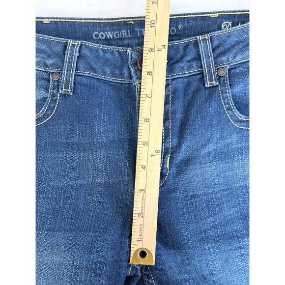 Cowgirl Tuff Co. Don't Fence Me In Bootcut Jeans Womens Size 29L Blue Denim Wes - Picture 10 of 13